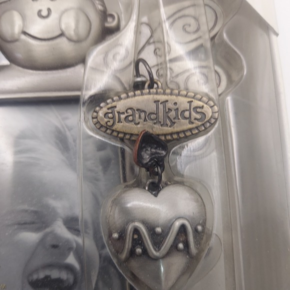 Fetco Home Decor Pewter Grandkids Picture Frame Angels 5‎ x 3.5 - Picture 2 of 5